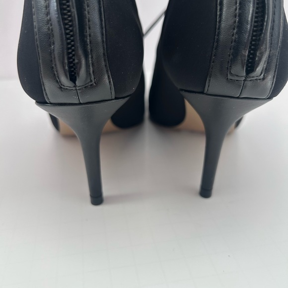 Zara Black Edwardian-Style Lace Up Pointed Heels Boots Size 39 - Picture 6 of 10